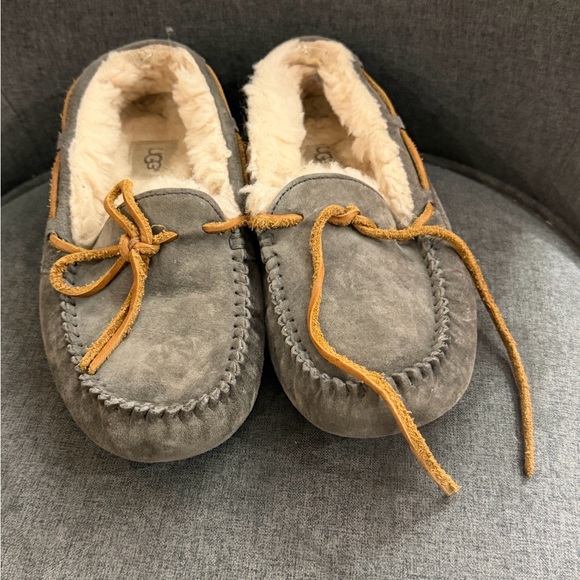 UGG Shoes - UGG Gray and Tan Women's Slippers